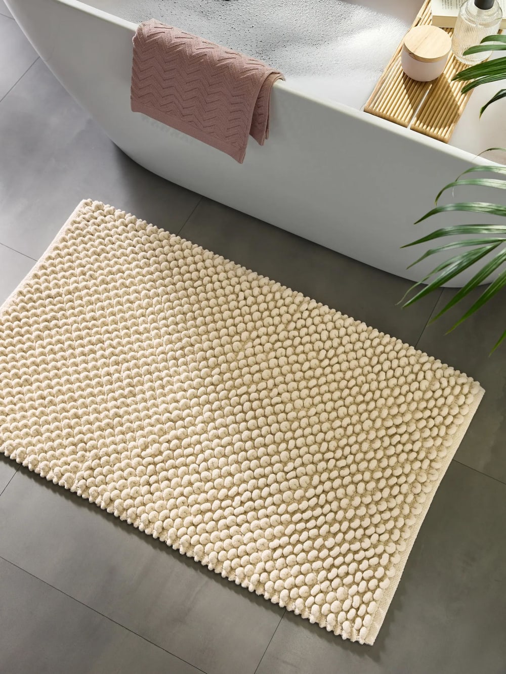 Alfombrilla de baño ivory 70x120 - Maisons du Monde
