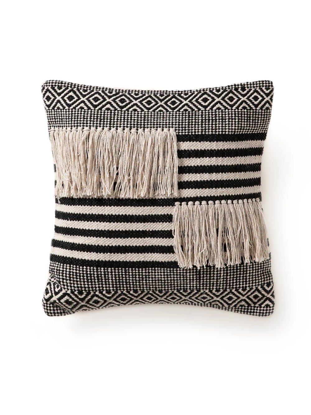 Housse de coussin noir & blanc 45x45