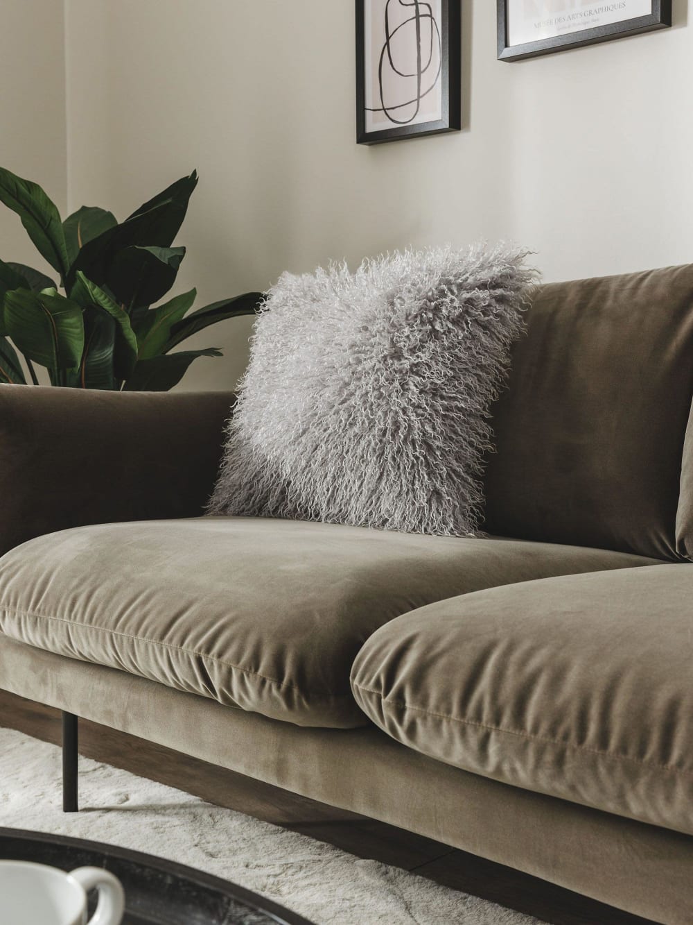 Housse de coussin gris 45x45 - Maisons du Monde
