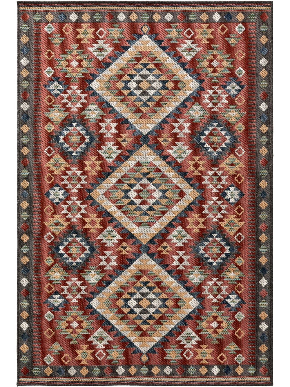 Alfombra de exterior & interior rojo 120x170