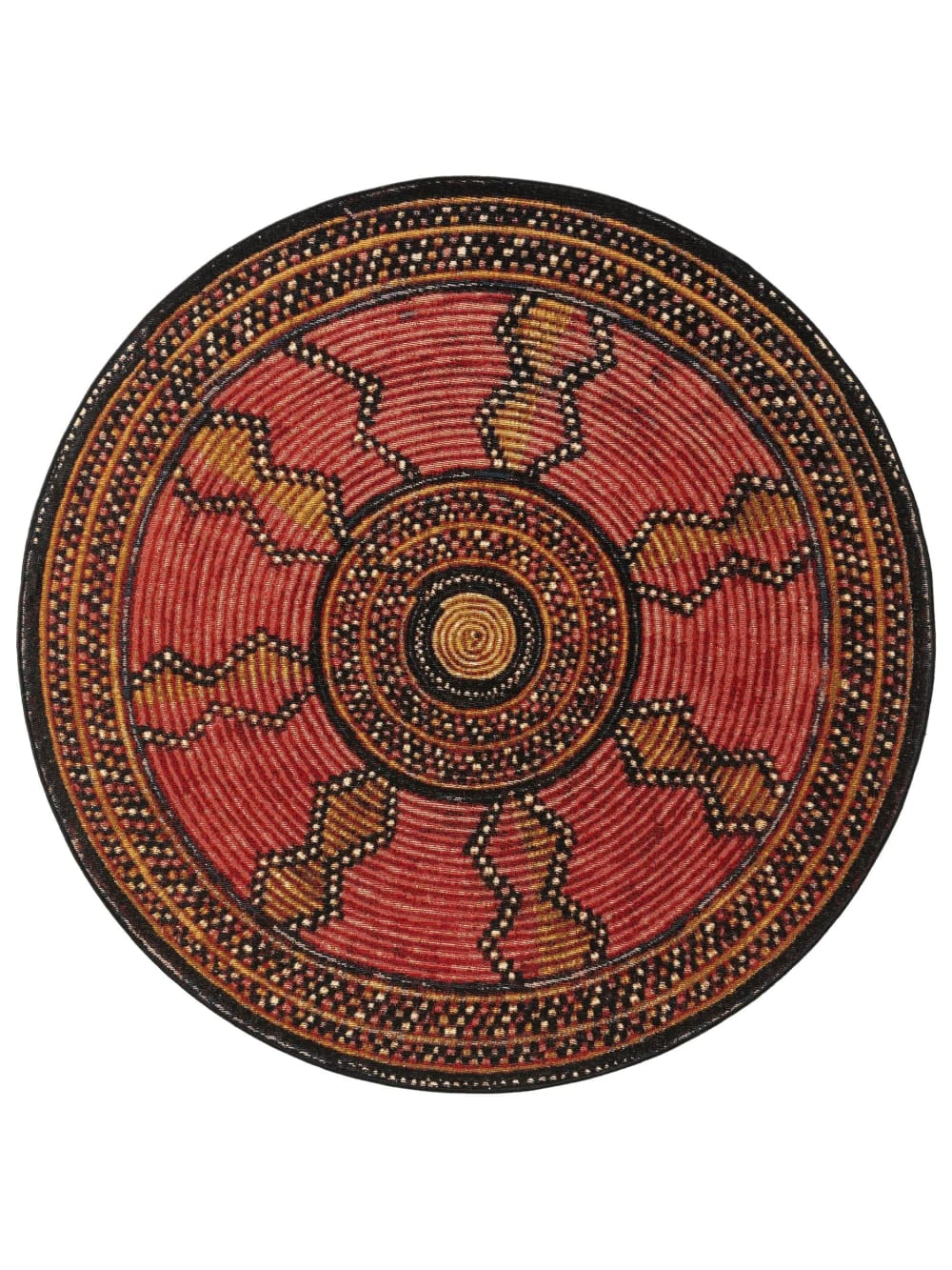 Alfombra de exterior & interior redonda rojo ø 160 redondo