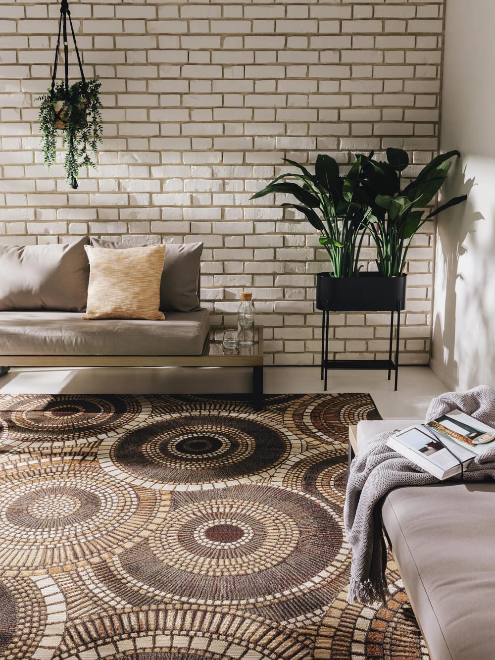 Alfombra de exterior & interior marrón 200x285 - Maisons du Monde