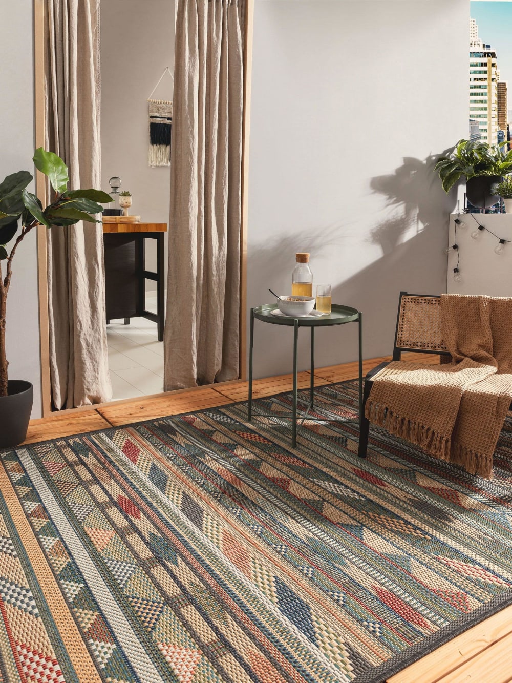 Alfombra de exterior & interior multicolor 80x150 - Maisons du Monde