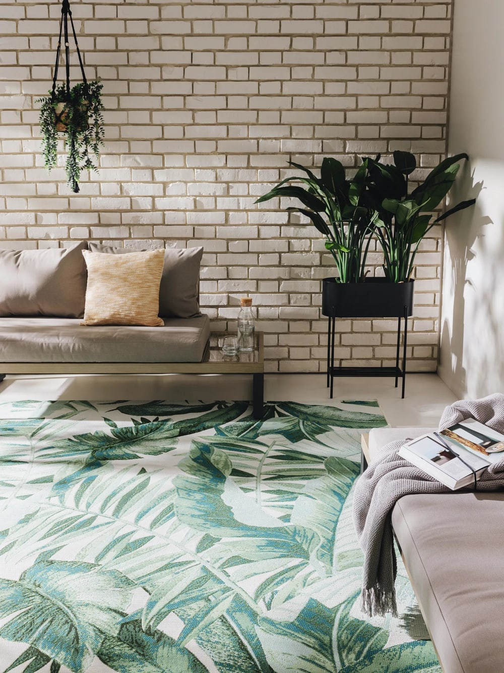 Alfombra de exterior & interior verde 80x165 - Maisons du Monde