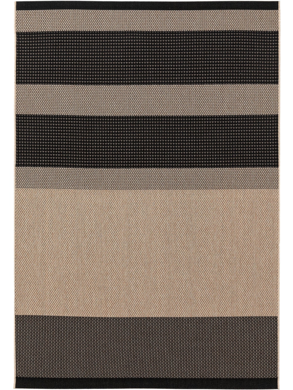 Tapis d'extérieur & intérieur beige/noir 120x170
