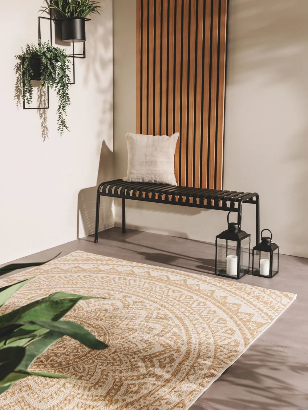 Tappeto per interno ed esterno crema/beige 200x290 - Benuta