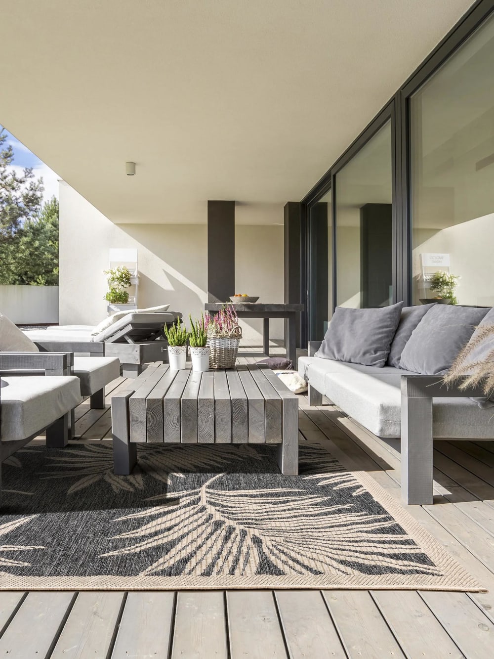 Alfombra de exterior & interior azul 133x190 - Maisons du Monde