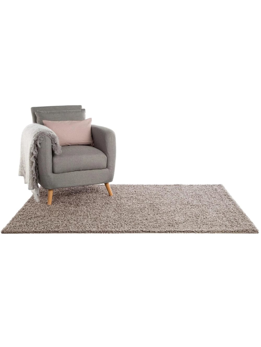 Tapis à poils longs gris 80x150 — vue 3