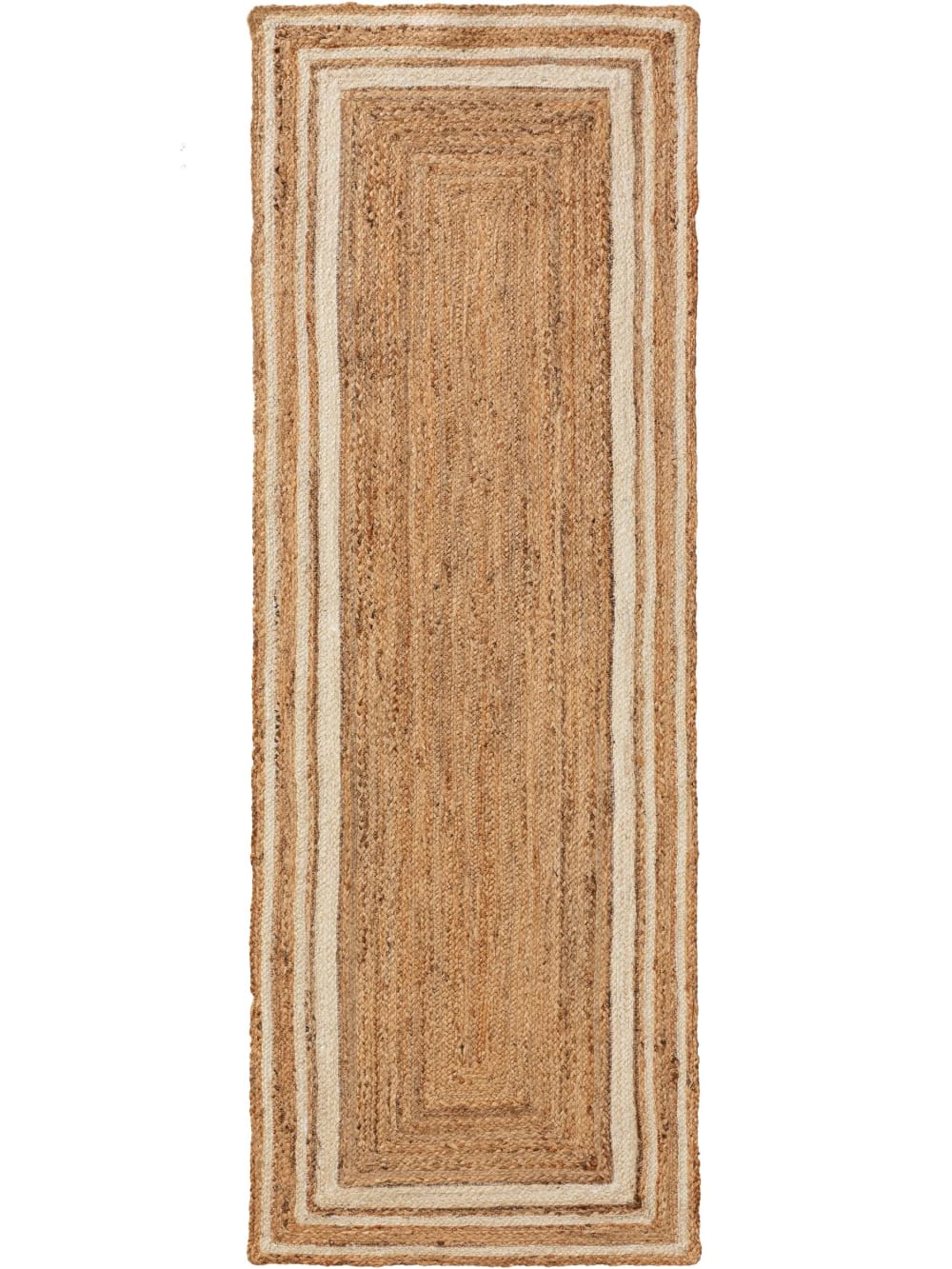 Alfombra de yute blanco 80x250