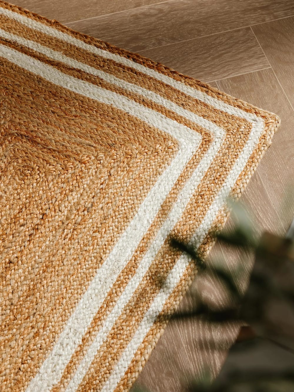 Tapis de jute blanc 80x250 — vue 4