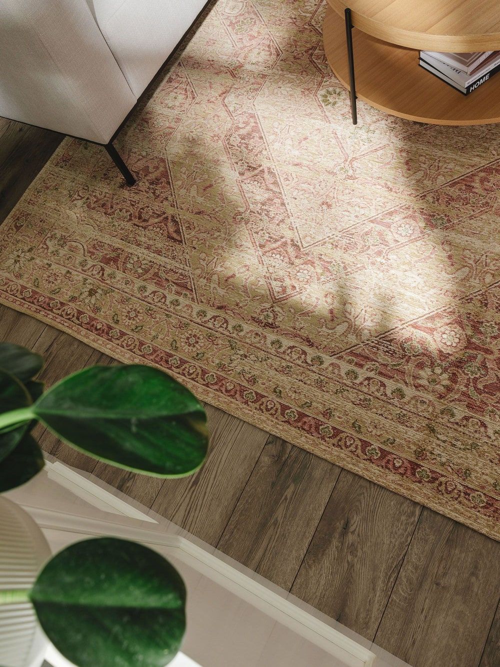 Tapis tissé à plat rose 160x235 — vue 4