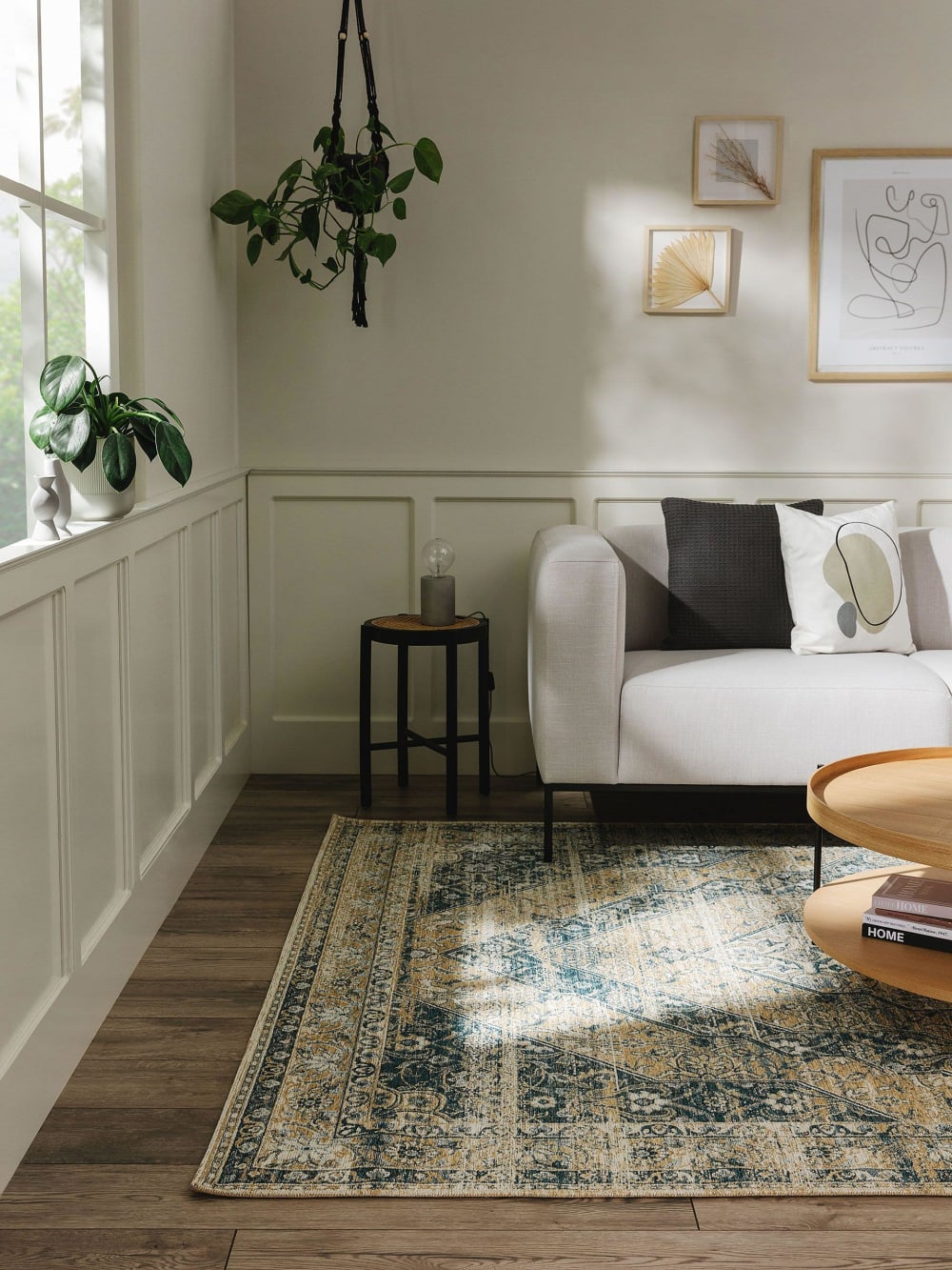 Tapis tissé à plat bleu 160x235