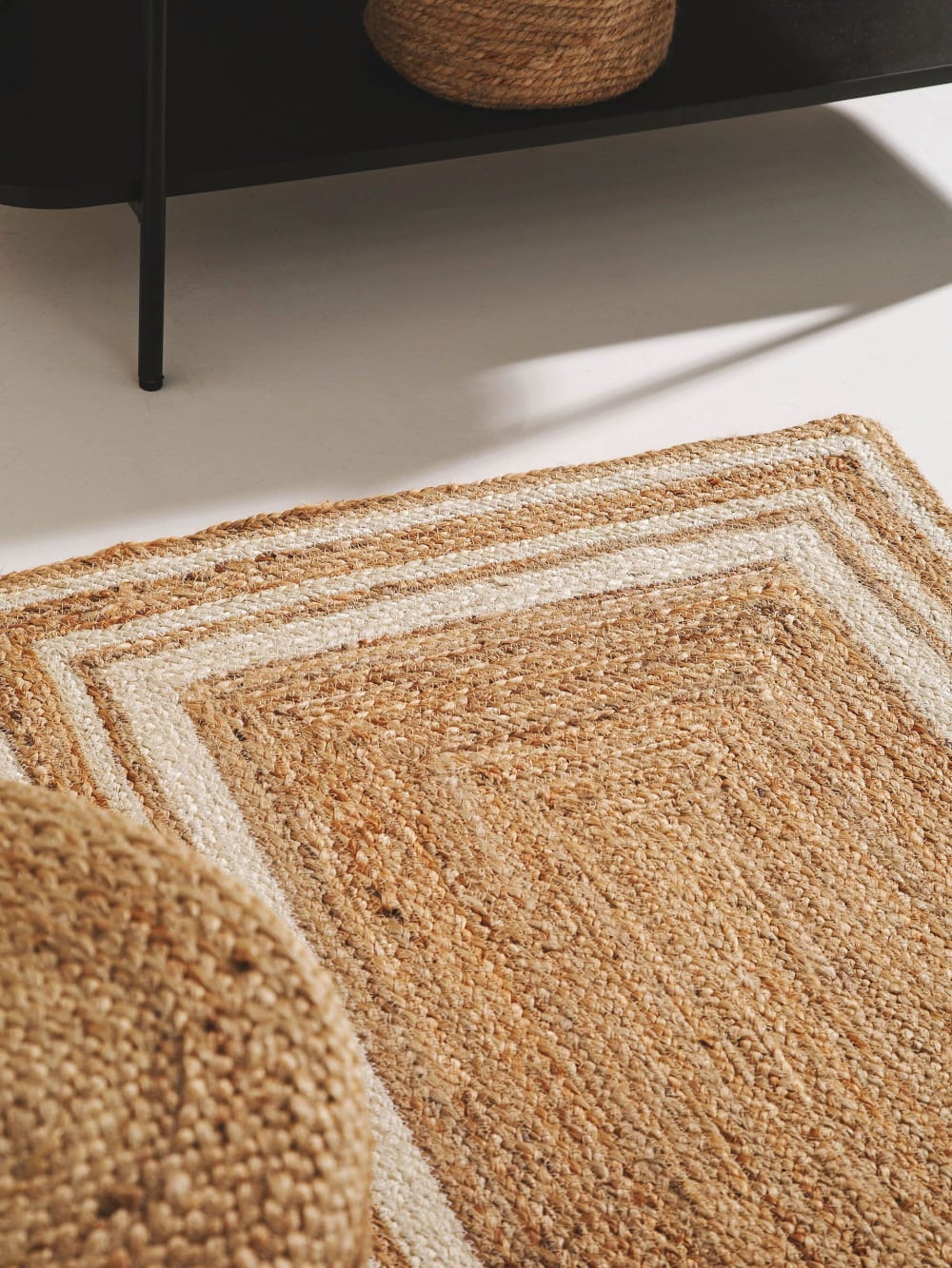 Tapis de jute blanc 70x200 — vue 4