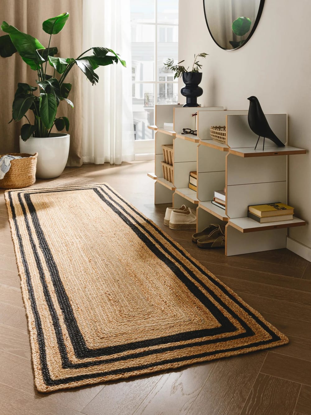 Tapis de jute noir 70x200 — vue 3