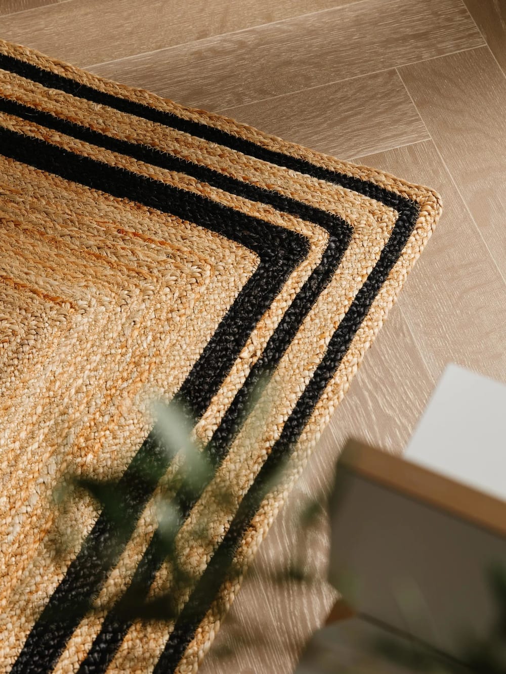 Tapis de jute noir 70x200 — vue 4