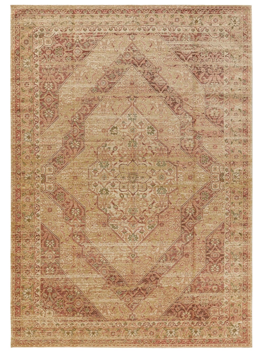 Tapis tissé à plat rose 120x180