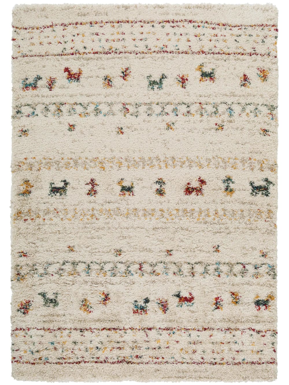 Benuta Hochflorteppich beige 160x230 style exotic - Pvc - Polyvinlychlorid