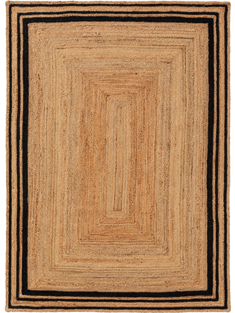 Alfombra de yute negro 60x100