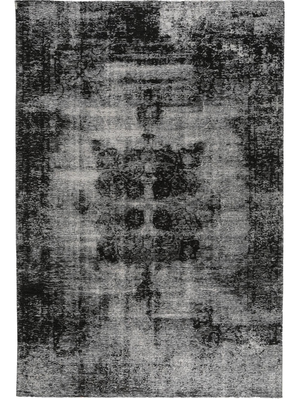 Tapis tissé à plat noir 75x165