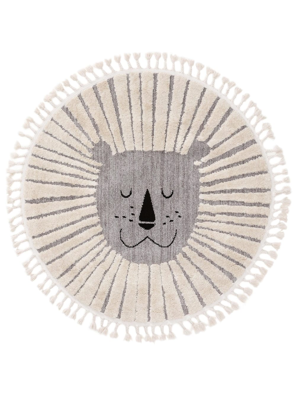 Tapis enfant gris D 120 rond