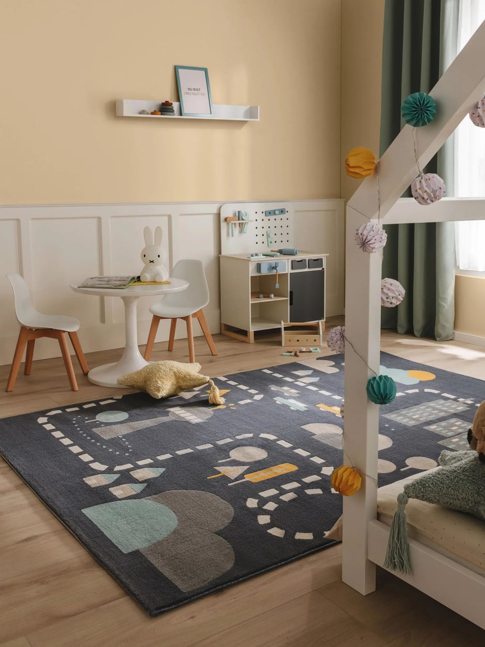 Tapis enfant bleu 120x170 - Maisons du Monde