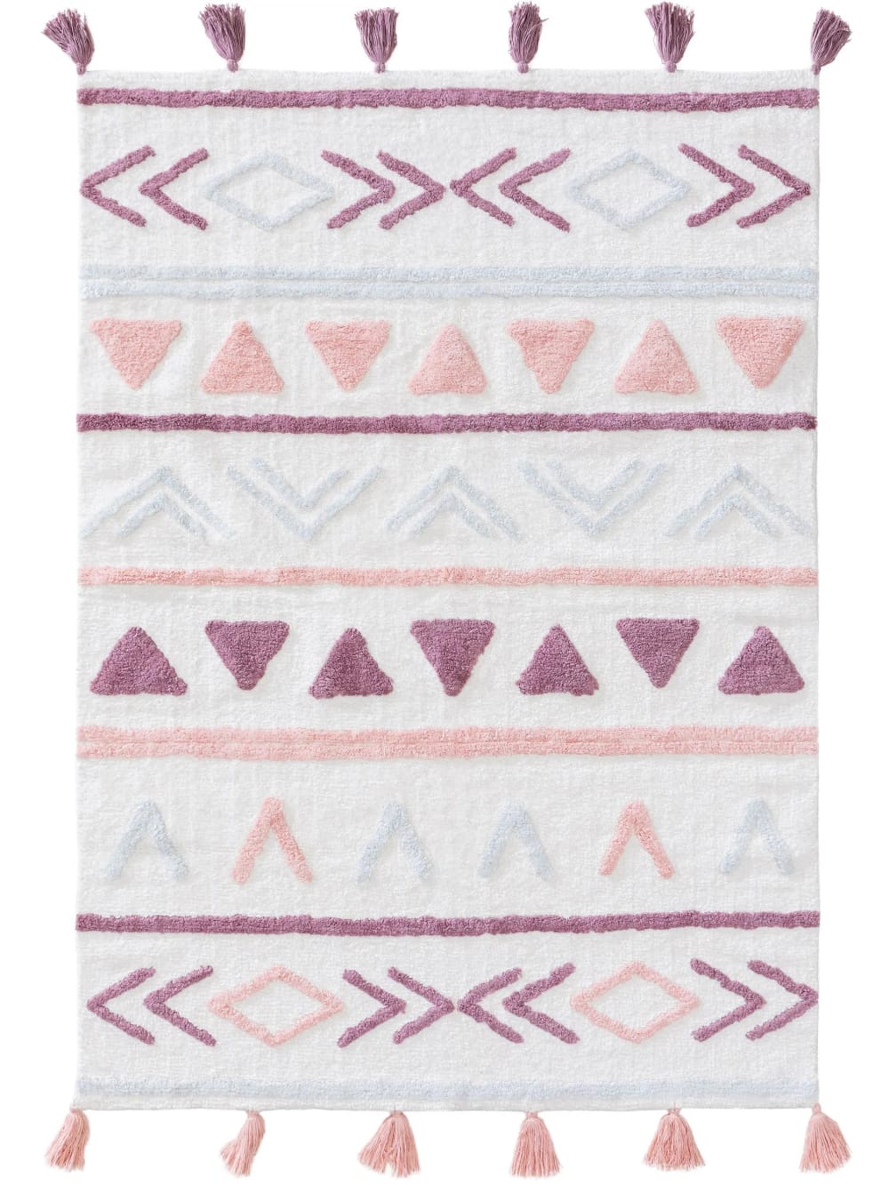 Alfombra lavable para niños rosa 160x230