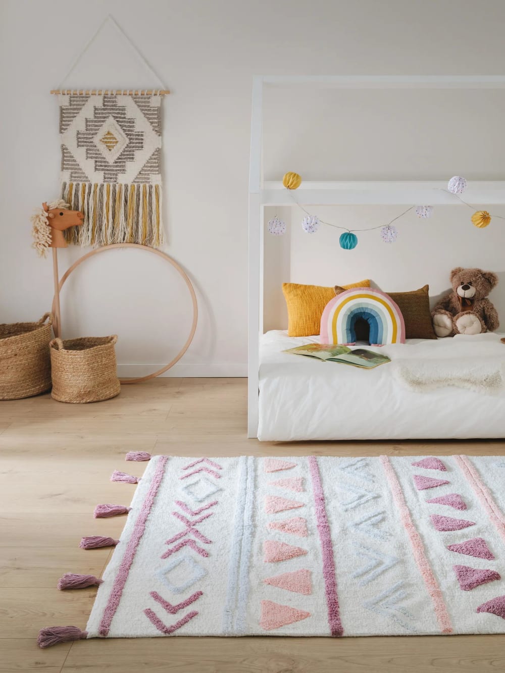 Alfombra lavable para niños rosa 160x230 - Maisons du Monde