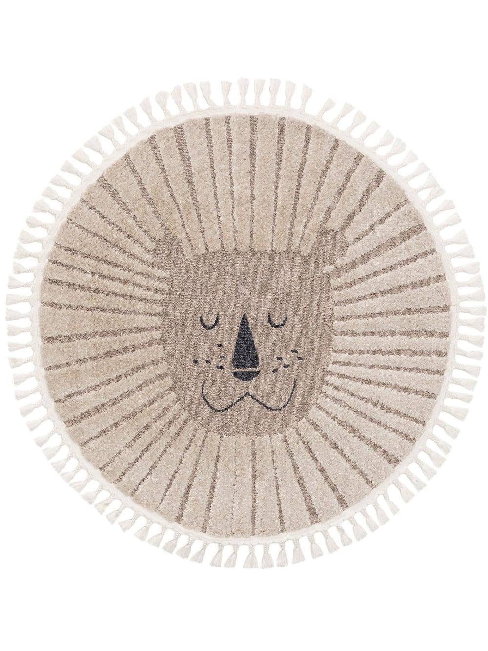 Tapis enfant beige D 120 rond
