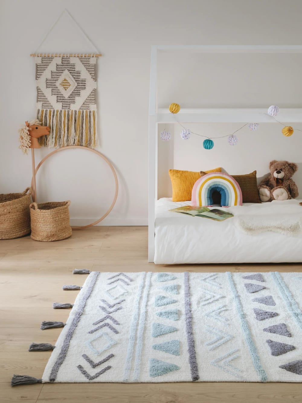 Waschbarer Kinderteppich blau 120x170 - Maisons Du Monde