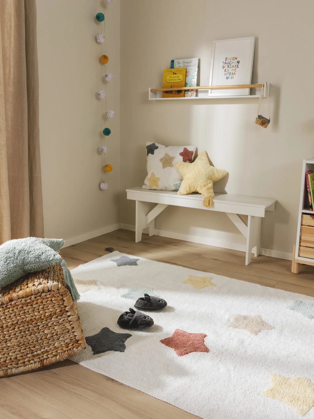 Benuta Waschbarer Kinderteppich multicolor 150x220 style modern MEHRFARBIG BAUMWOLLE Kinder