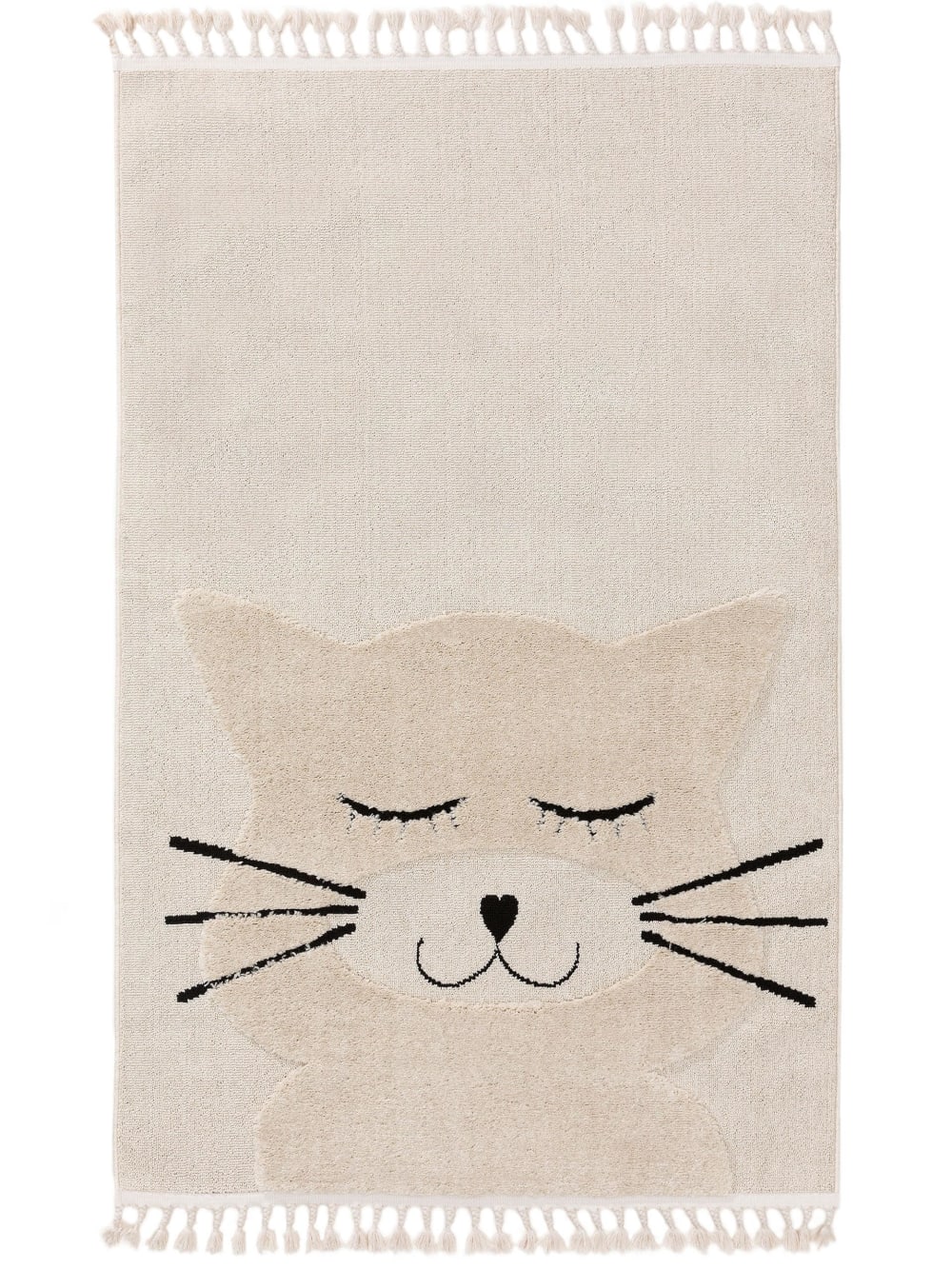 Tapis enfant crème 90x130