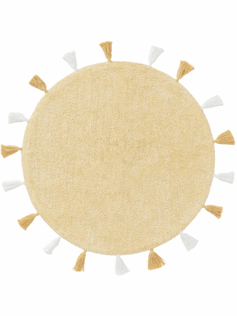 Alfombra lavable para niños amarillo ø 100 redondo