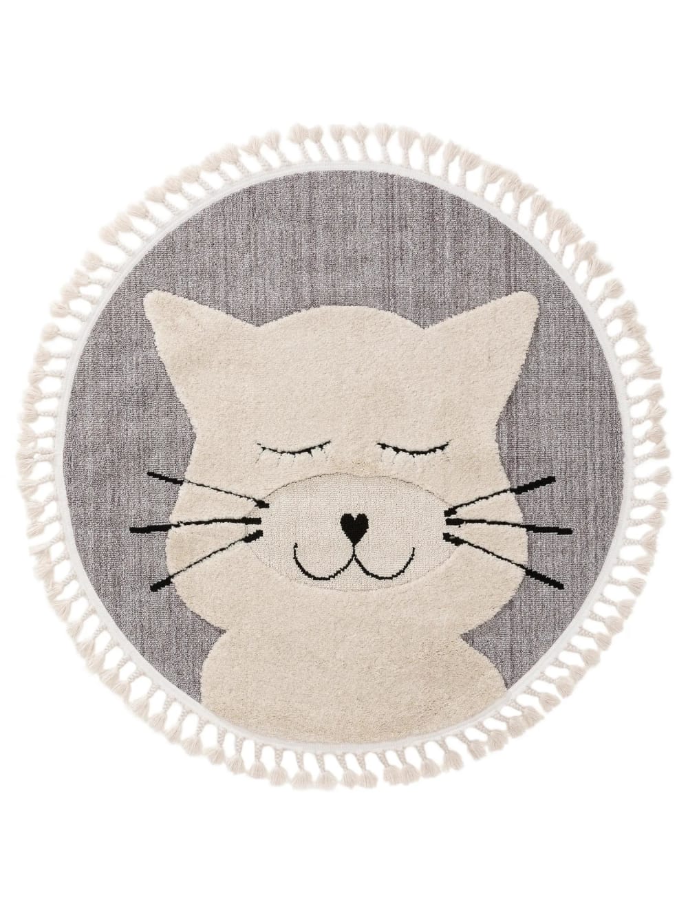 Tapis enfant gris D 120 rond