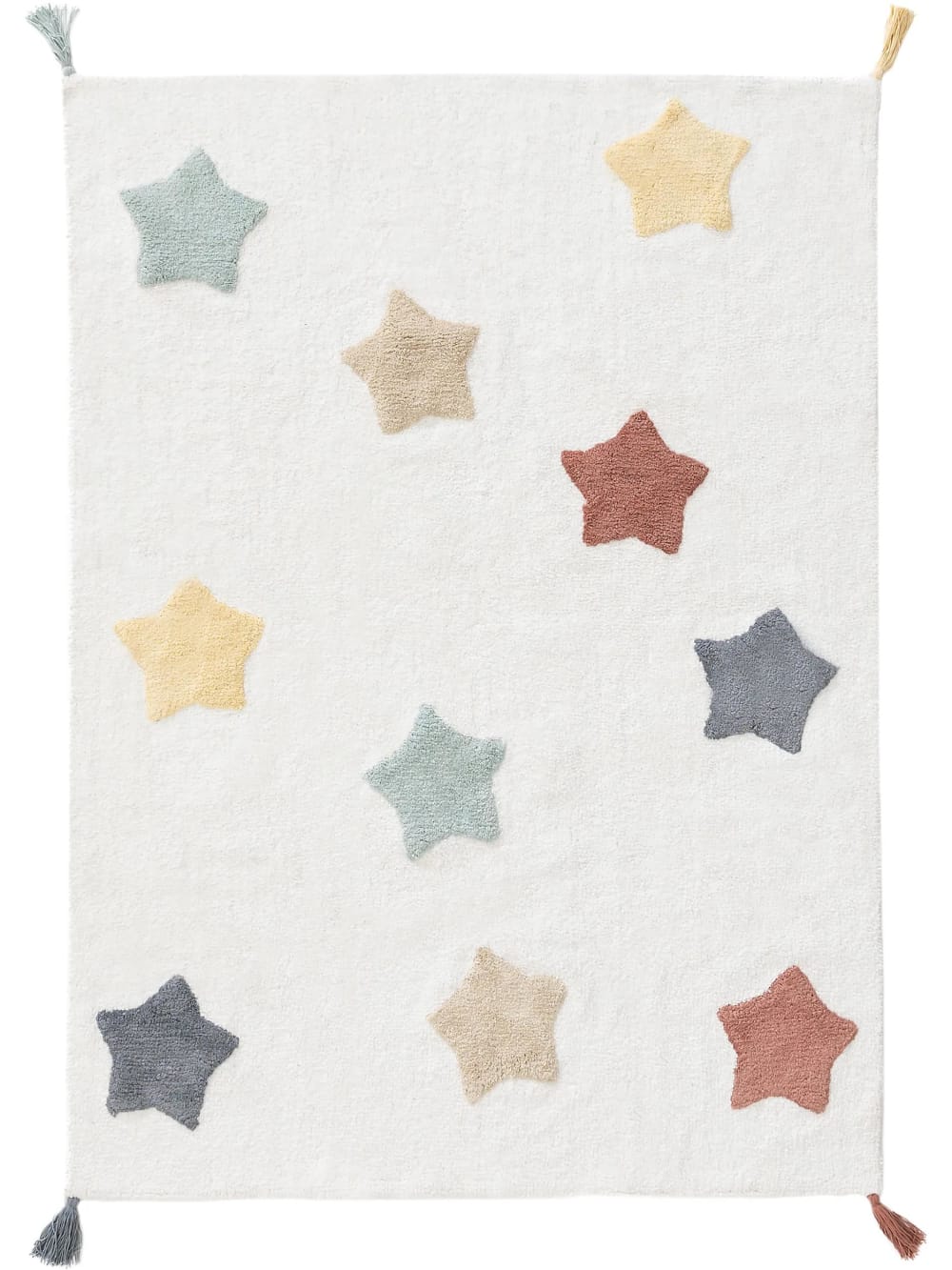 Tappeto lavabile per bambini multicolor 80x120 - Modello Contemporaneo - Multicolore - Cotone