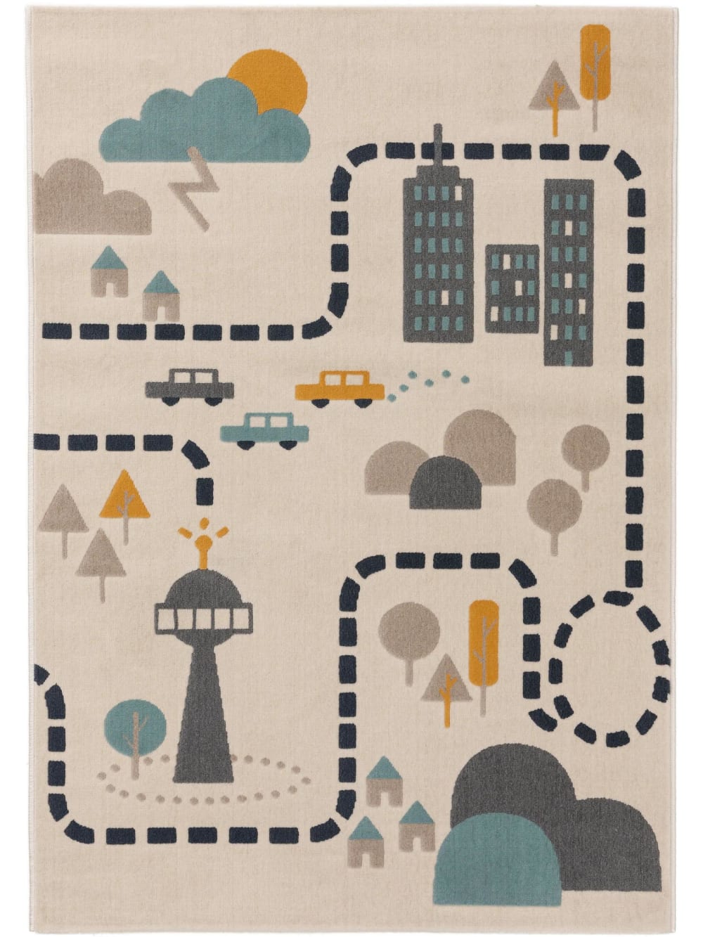 Tapis enfant beige 120x170