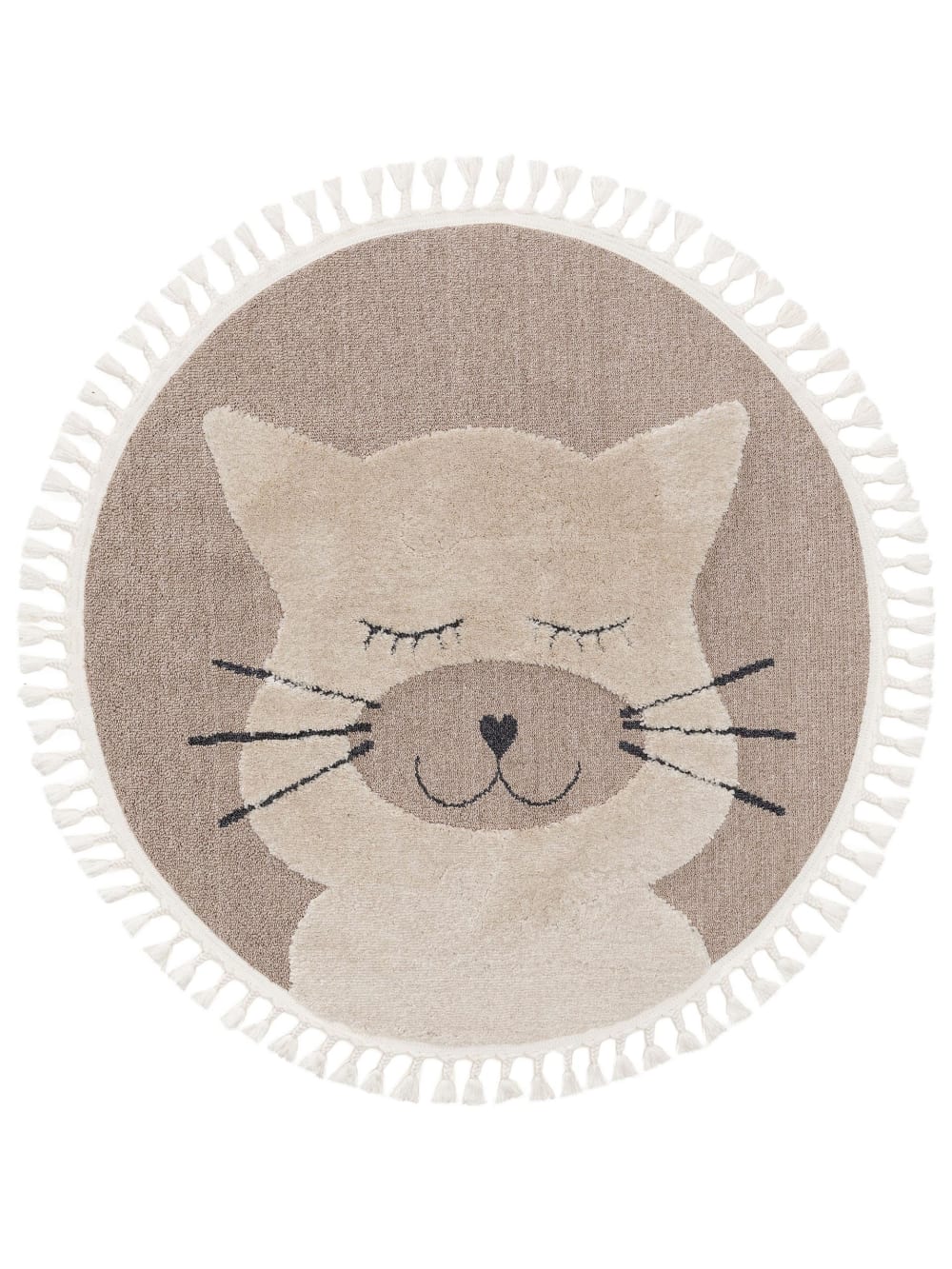 Tapis enfant beige D 120 rond
