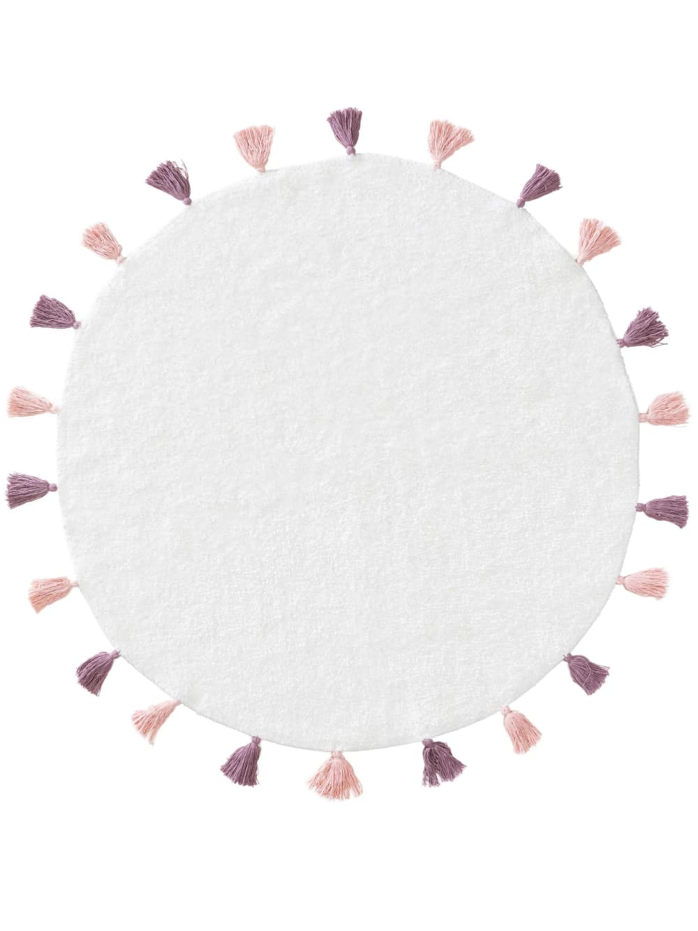 Tappeto lavabile per bambini rosa ø 120 rotondo - Modello Contemporaneo - Rosso - Cotone