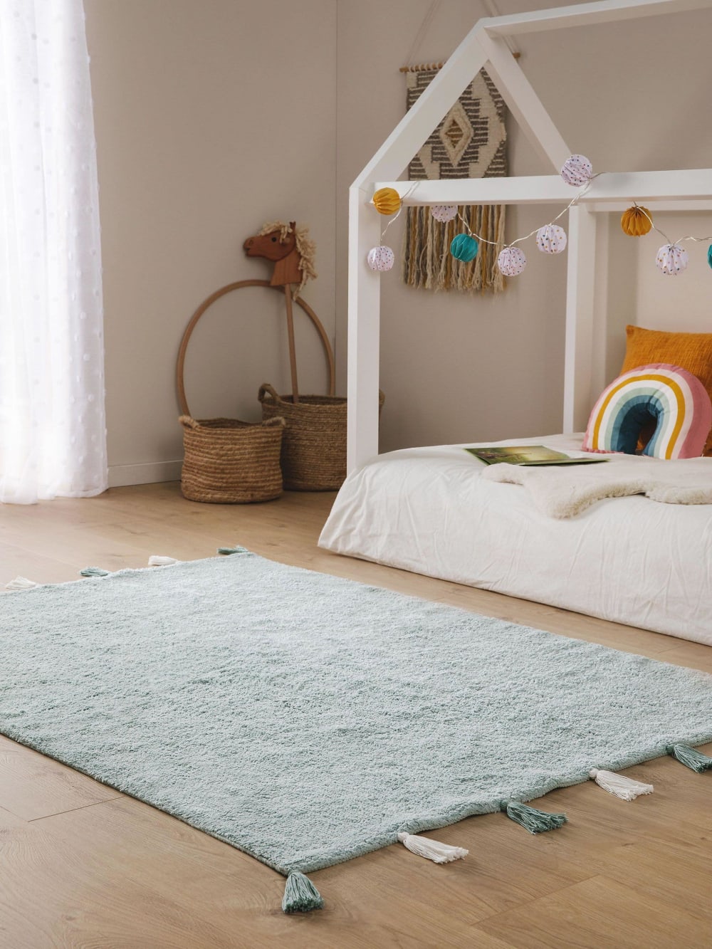 Tapis lavables pour enfants menthe 120x170