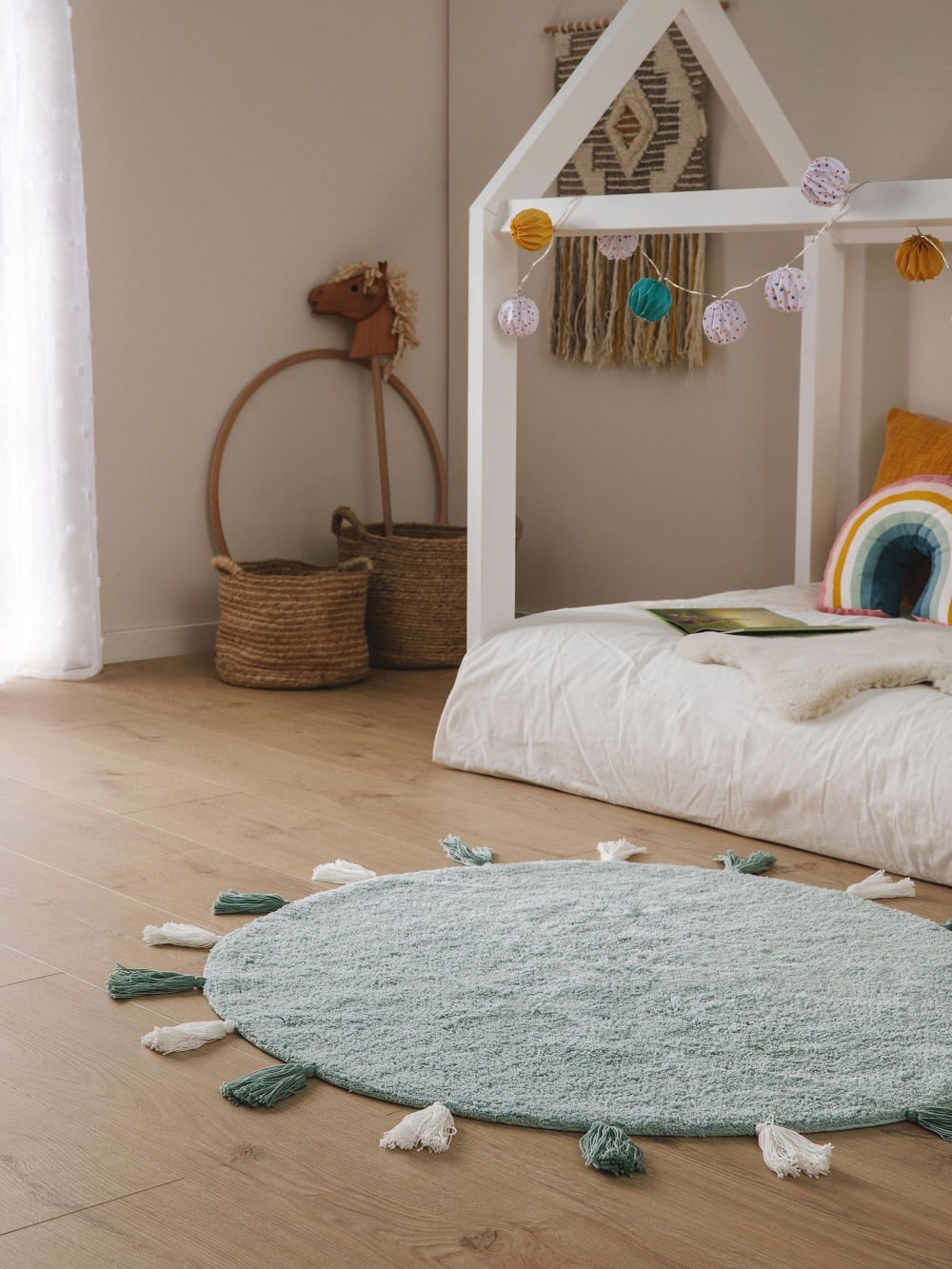 Tapis lavables pour enfants menthe D 100 rond