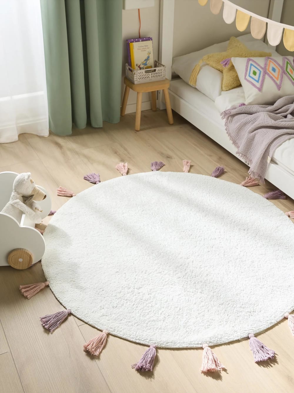 Tapis lavables pour enfants rose D 80 rond - Maisons du Monde