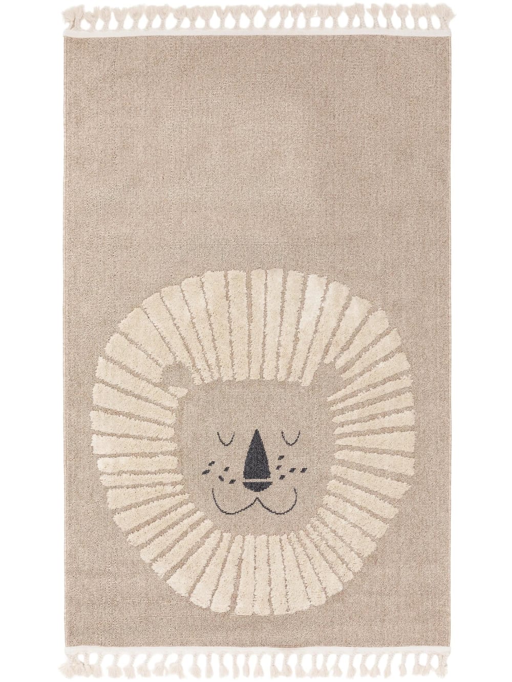Alfombra niños beige 90x130