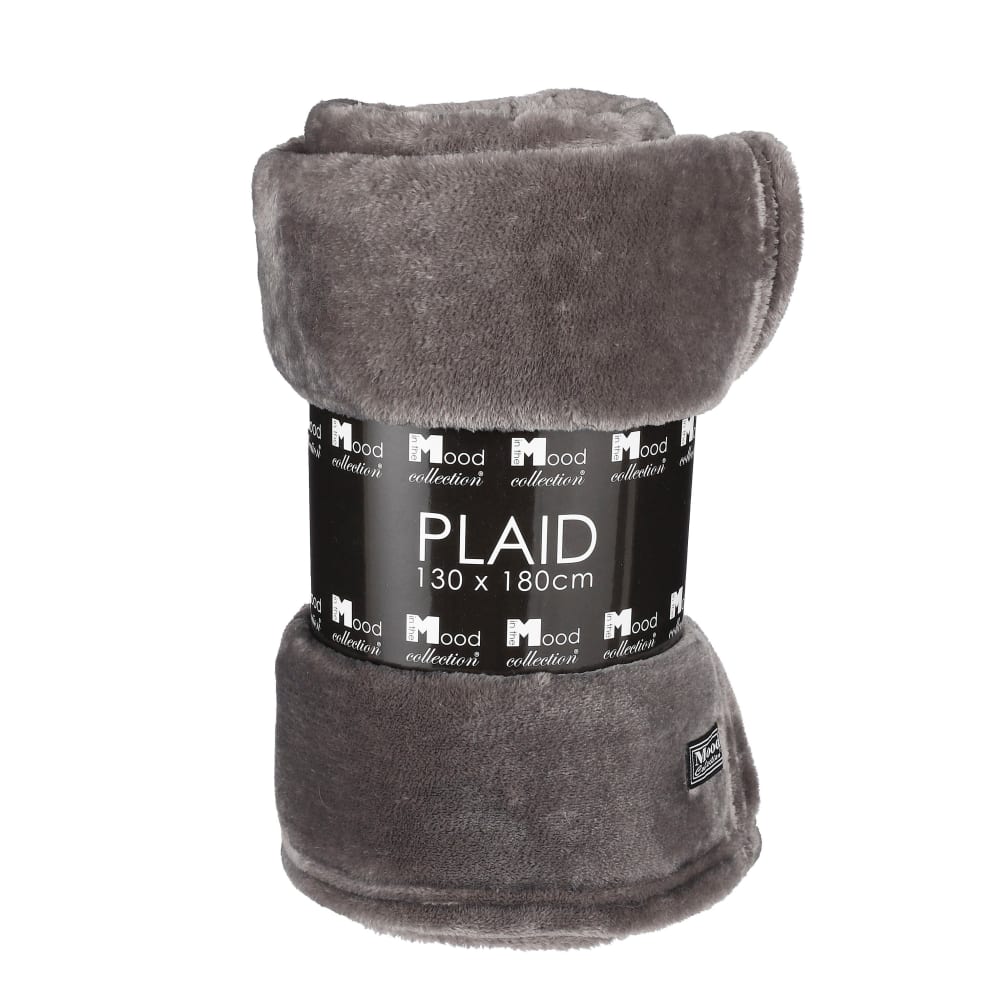 Plaid Anthracite Polyester H1xl130xL180cm