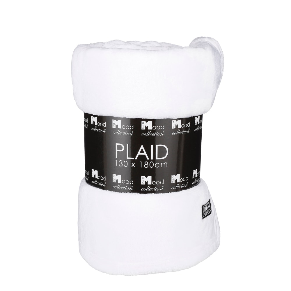 Plaid Blanc cassé Polyester H1xl130xL180cm
