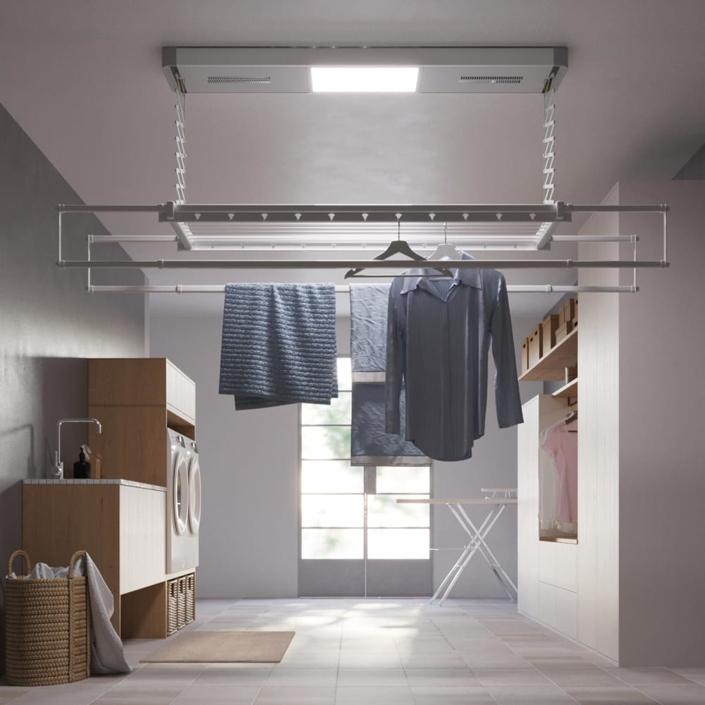 Stendibiancheria riscaldante da soffitto 160x53x25 cm - Foxydry