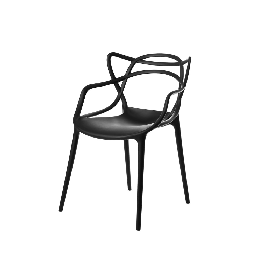 Sillas de cocina de polipropileno negro