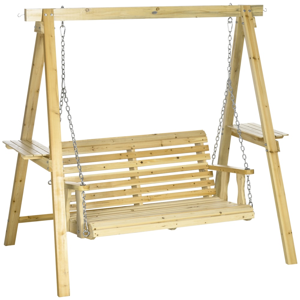 Balancelle de jardin 2 places réglable - 190 x 120 x 171 cm - bois