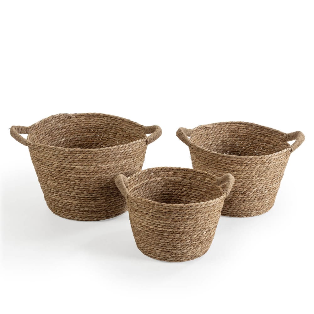 Set de 3 paniers fibre - anses