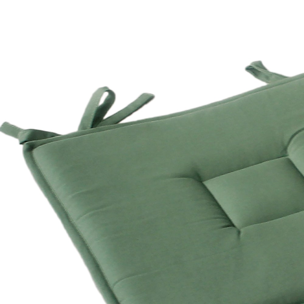 Galette de chaise plate 40 cm x 40 cm vert argile — vue 4
