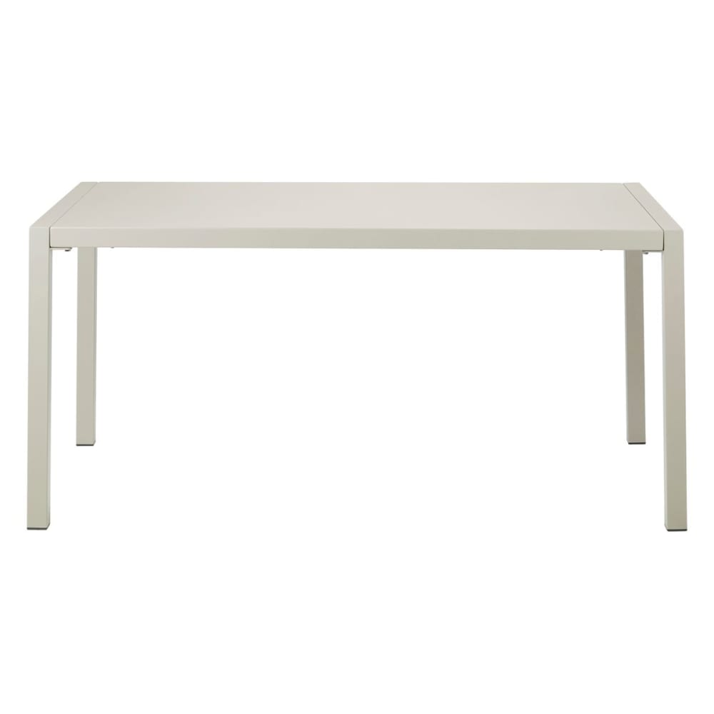Table de jardin 160cm métal beige QUATRIS