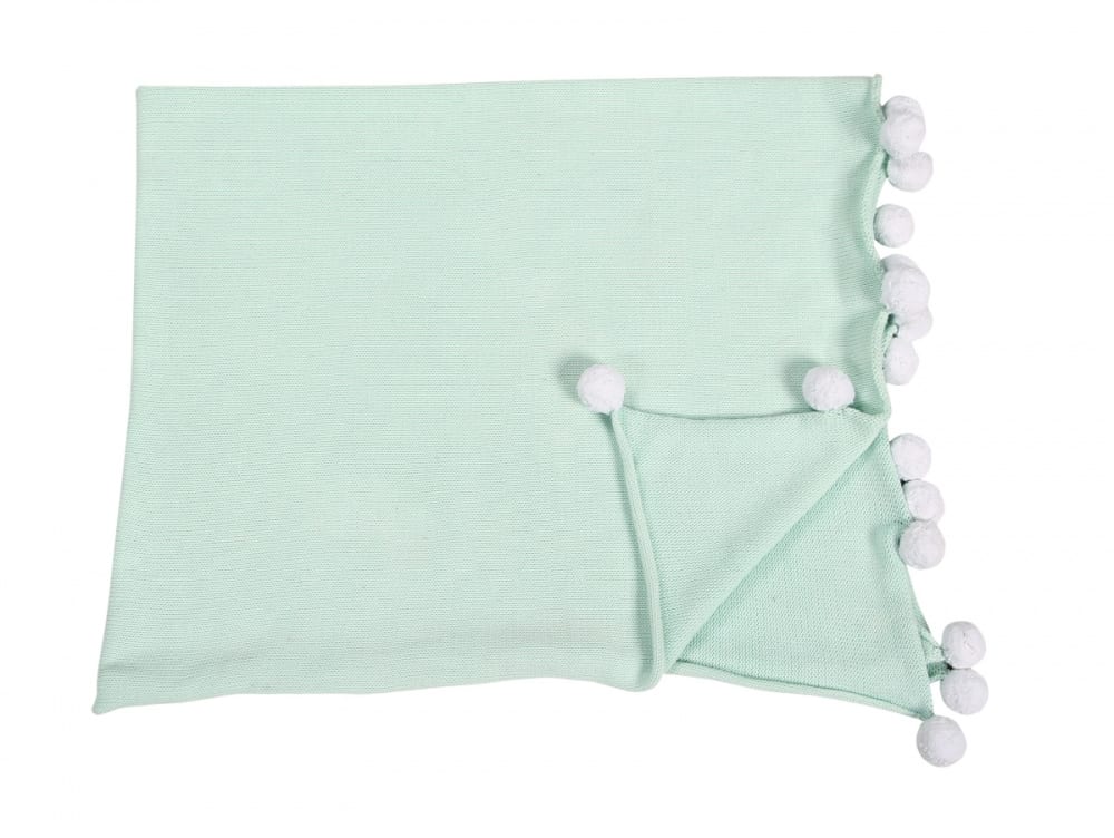 Plaid en coton vert 100x120